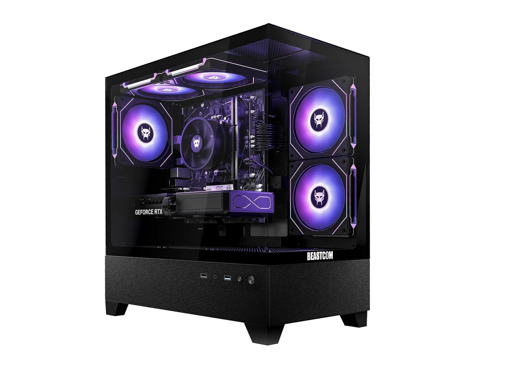 Der PC auf weißem Hintergrund